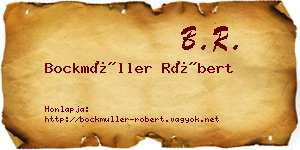 Bockmüller Róbert névjegykártya